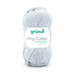 Wolle "King Cotton" 50 g hellgrau