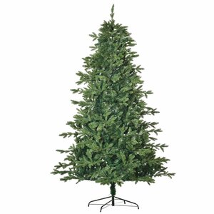 HOMCOM künstlicher Weihnachtsbaum 2,1 m Christbaum Tannenbaum PVC PE Metall Grün Ø105 x 210 cm