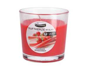 Duftkerze im Glas Erdbeer/Rhabarber