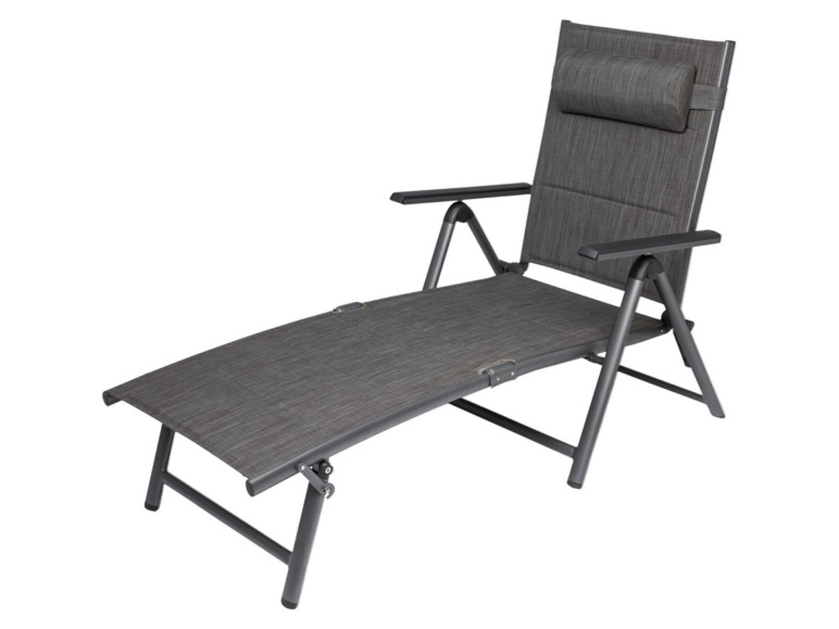 Bild 1 von Livarno Home Alu-Liege »Toronto«, mit Armlehne, gepolstert, anthrazit