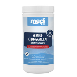 mediPOOL Schnell-Chlorgranulat 1 kg, für die Poolpflege