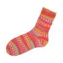 Bild 2 von Wolle "Hot Socks Lazise" 100 g orange-leuchtgelb-hellrosa-malve-weiß-meliert