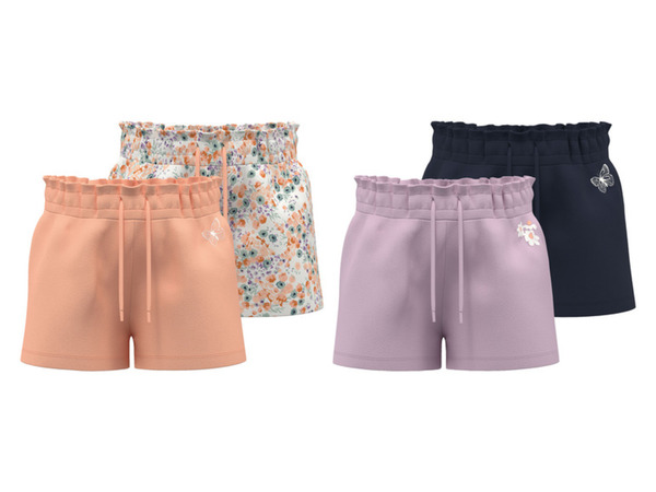 Bild 1 von LUPILU® Kleinkinder Mädchen Shorts, 2 Stück, aus reiner Bio-Baumwolle