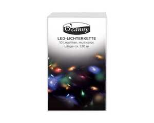 LED Lichterkette O'Canny, 10Leuchten,multicolor, ca.1,20m