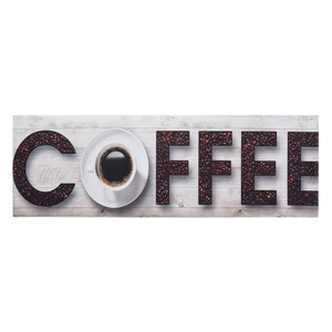 Homcom Läufer pflegeleichter Küchenläufer PVC Morgenkaffee 50 x 150 cm