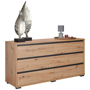 Carryhome Sideboard  Anthrazit Eiche