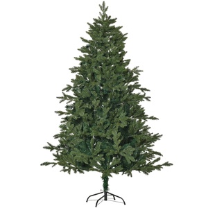 HOMCOM künstlicher Weihnachtsbaum 1,8 m Christbaum Tannenbaum PVC PE Metall Grün Ø90 x 180 cm