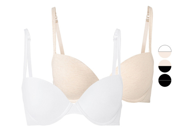 Bild 1 von ESMARA® Damen Bügel BH, 2er Set, gepaddete Cups, mit Baumwolle