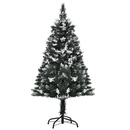 Bild 1 von HOMCOM Künstlicher Weihnachtsbaum 1,2 m Christbaum Schnee getaucht Design Tannenbaum 222 Äste flammhemmend PVC Dunkelgrün Ø60 x 120 cm
