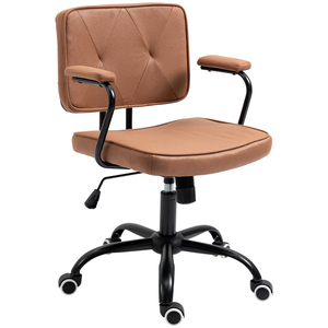 Vinsetto Bürostuhl mit Rollen Schreibtischstuhl für Büro höhenverstellbar mit Wippfunktion 360°-Drehung neigbar Schaumstoff Barun 61 x 58 x 82-91 cm