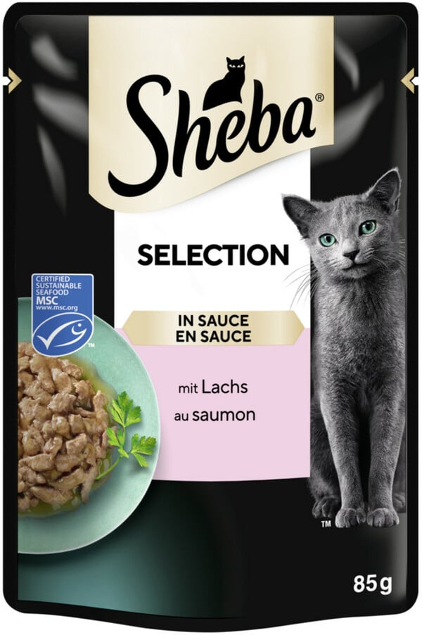 Bild 1 von Sheba Selection in Sauce mit Lachs 85G