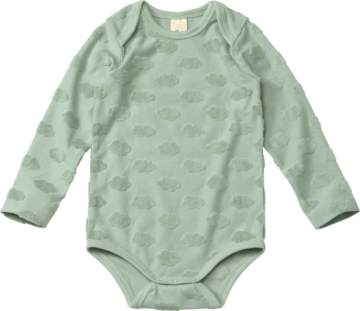 Bild 1 von ALANA Langarmbody mit Frottee-Wolken-Muster, grün, Gr. 74/80