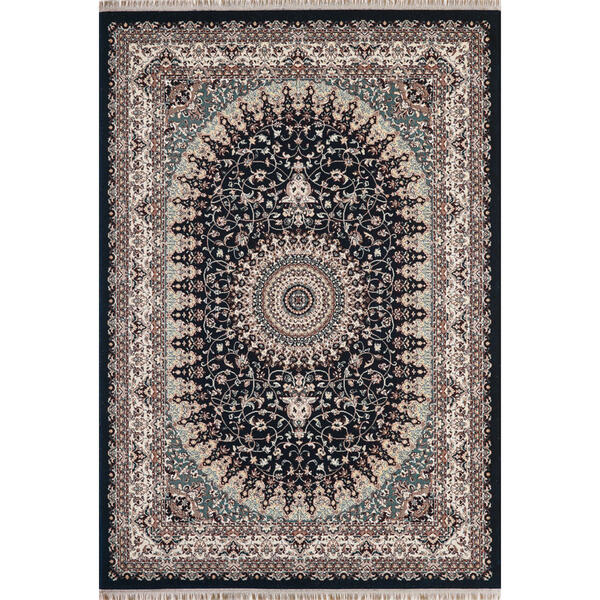 Bild 1 von Vintage-Teppich, Dunkelblau, Beige, Textil, orientalisch, rechteckig, 80x150 cm, Teppiche & Böden, Teppiche, Vintage-Teppiche