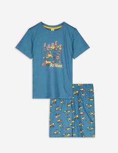 Kinder Pyjama Set aus Shirt und Shorts - Allover-Print