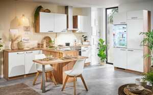 Express Küchen - Einbauküche Win, weiß, inkl. Elektrogeräte