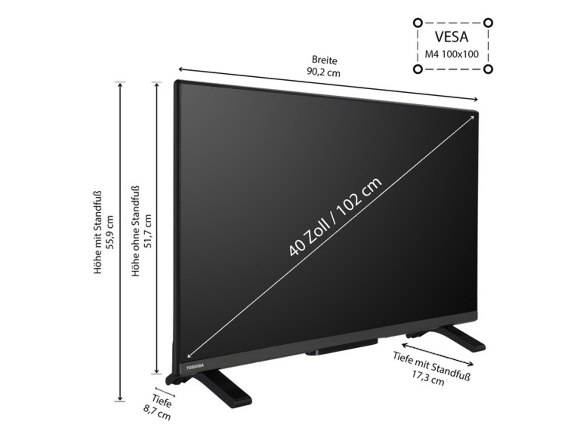 Bild 1 von TOSHIBA Fernseher »40LV2E63DAZ« VIDAA Smart TV 40 Zoll (102 cm​​​​​​​) Full HD