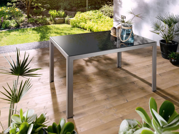 Bild 2 von Livarno Home Alu-Gartentisch »Houston«, mit Wendetischplatte, silber