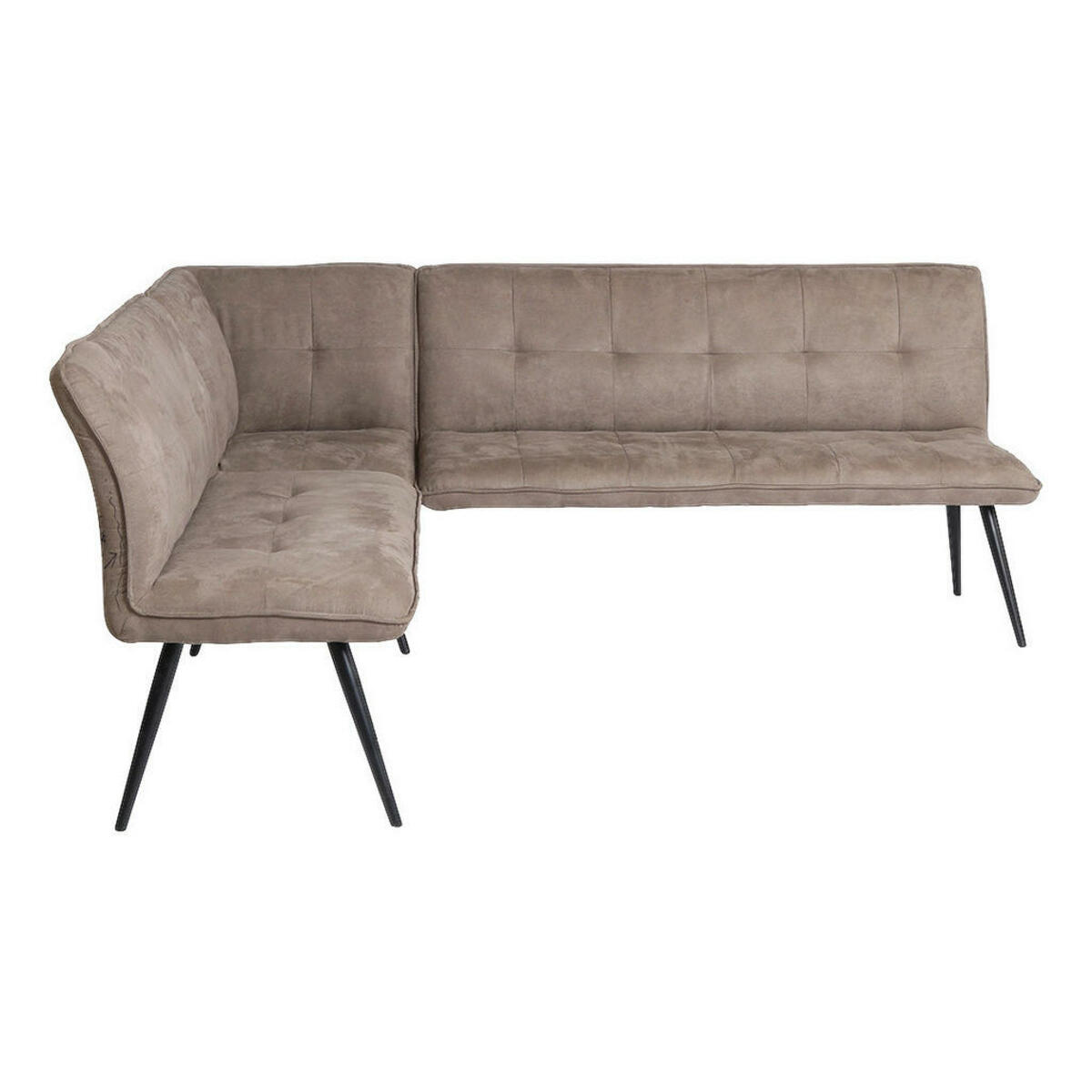 Bild 1 von Hom`in Eckbank mikrofaser braun, schwarz  , Giron    -Hom In- , Metall, Textil , 5-Sitzer , pulverbeschichtet,Mikrofaser , 002727004602