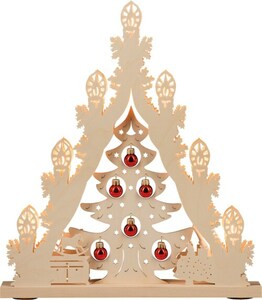 Weigla LED Lichterbogen »Weihnachtsbaum mit Kugeln«, 1 tlg., Lichterspitze, 7-flammig