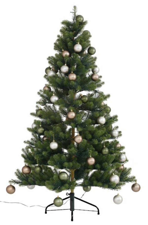 Bild 1 von Creativ deco Künstlicher Weihnachtsbaum »Fertig geschmückt«, mit 60 Kugeln und LED Beleuchtung
