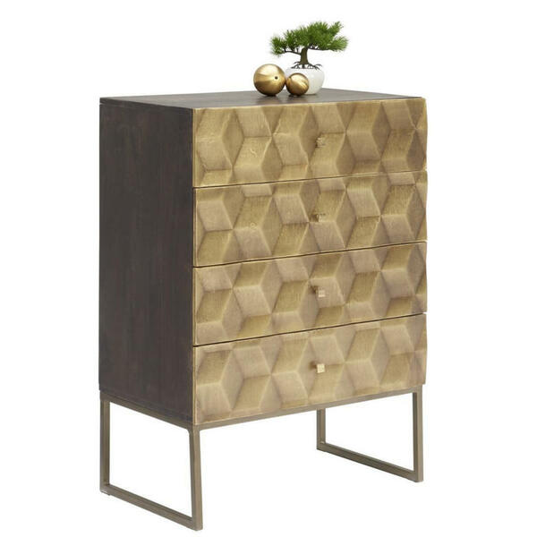 Bild 1 von XXXL KOMMODE Mangoholz massiv Braun, Beige, Gold