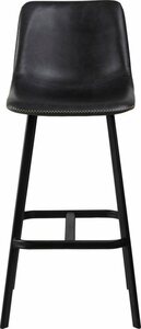 andas Bistrostuhl »Ohio« (Packung, 1 Stück), gepolsterter Sitz mit rechteckigen schwarzen Stahlbeinen und Fußstütze, in mehreren Variationen erhältlich