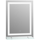 Bild 1 von kleankin LED Badspiegel Badezimmerspiegel mit Beleuchtung Glas-Ablage 22W 70x50cm