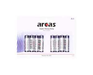 Arcas Batterie Zinkkohle, 8er, AA/R6