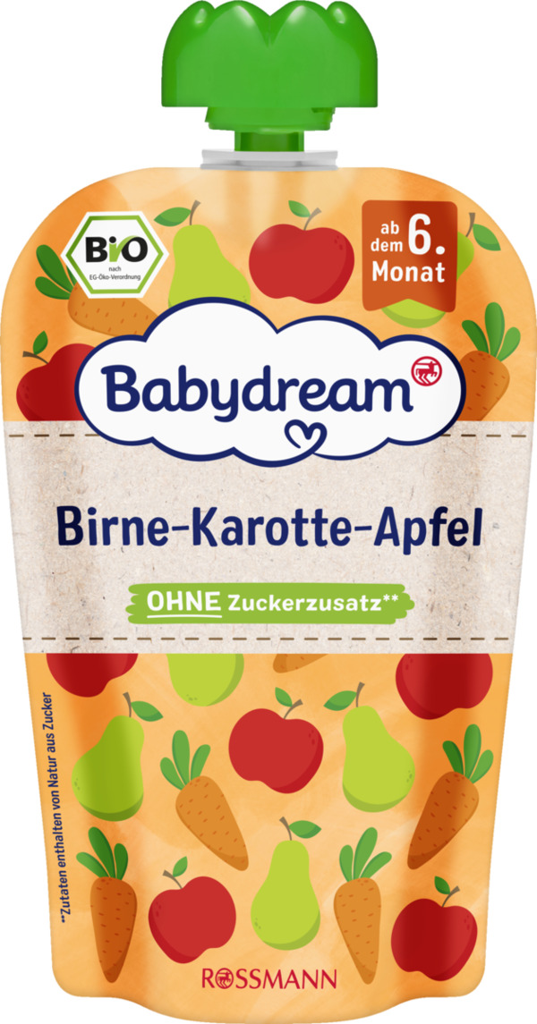 Bild 1 von Babydream Babydream Birne-Karotte-Apfel Pouch, 100 g