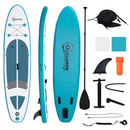 Bild 1 von Outsunny Aufblasbares Surfbrett 320 cm Surfboard Stand Up Board aufblasbar SUP Board Set mit verstellbares Paddel faltbar EVA Rutschfest  Weiß+Blau