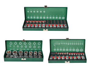 PARKSIDE® TX-Bit- / HEX-Bit- / Steckschlüsselsatz, in stabiler Metall-Kassette