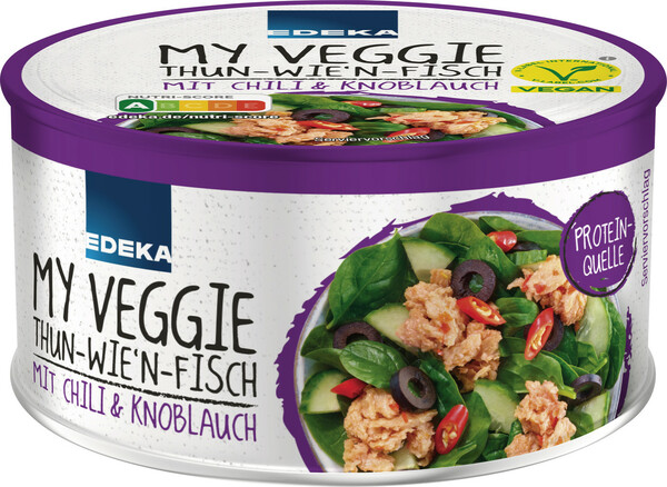 Bild 1 von EDEKA My Veggie Thun-wie'n-Fisch mit Chili und Knoblauch 150G