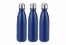 Bild 1 von relaxdays Isolierflasche »3 x Trinkflasche Edelstahl blau«
