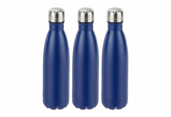 Bild 1 von relaxdays Isolierflasche »3 x Trinkflasche Edelstahl blau«