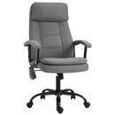 Bild 1 von Vinsetto Bürostuhl Massage höhenverstellbarer Chefsessel Gamingstuhl mit Massagefunktion, ergonomischer Drehstuhl Massage Sessel Leinen-Gefühl Grau