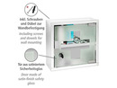 Bild 3 von Wenko Medikamentenschrank, mit abschließbarer Glastür, aus Edelstahl