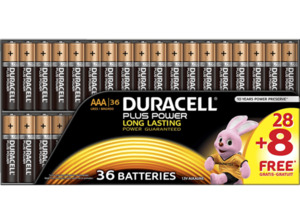 DURACELL Plus Power AAA (Micro) Batterien, Alkaline, 1.5 Volt 36 Stück