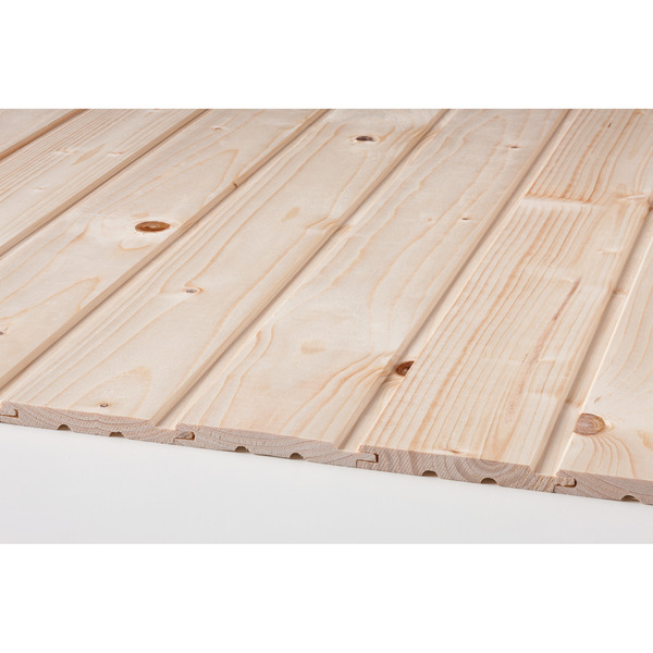Bild 1 von binderholz Profilholz Schrägprofil Fichte/Tanne 12,5 x 96 x 3000 mm B-Sortierung