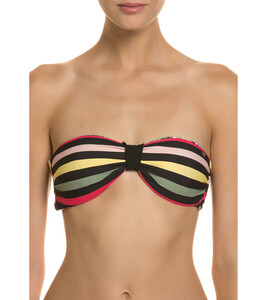 GUESS Wende-Bandeau-Bikini süßes Damen Mode-BH mit floralen Muster-Details Bunt