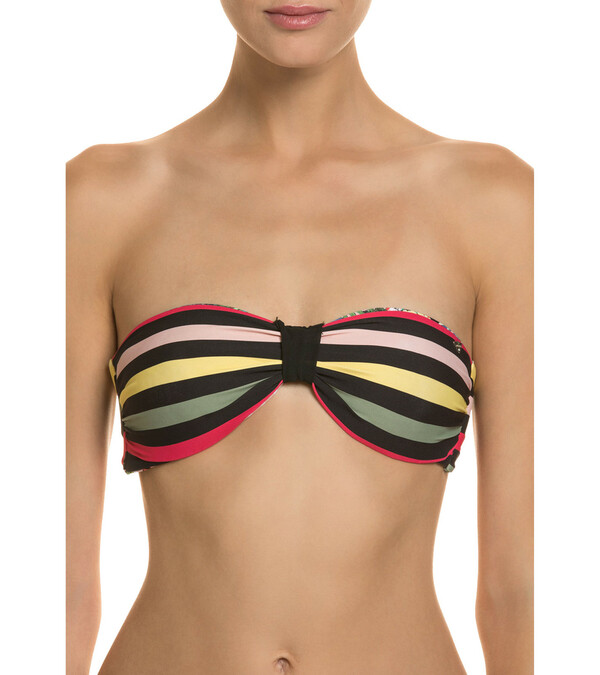 Bild 1 von GUESS Wende-Bandeau-Bikini süßes Damen Mode-BH mit floralen Muster-Details Bunt