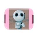 Bild 1 von Brotdose mit Motiv "Robbie Roboter", Lunchbox, Frühstücksbox, rosa