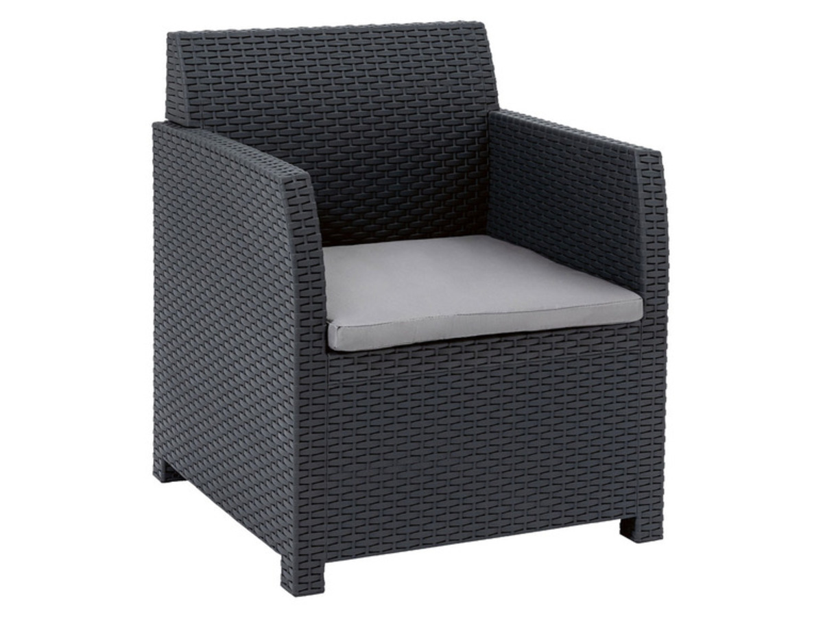 Bild 4 von Livarno Home Loungeset, 4-teilig, in Rattan-Optik, grau/anthrazit