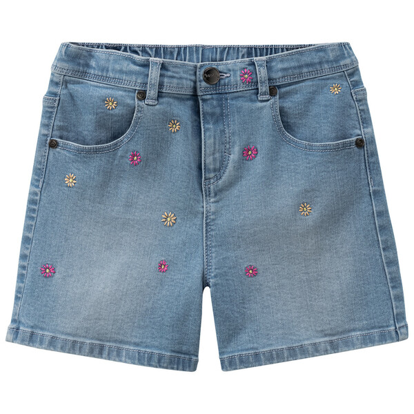 Bild 1 von Mädchen Shorts mit Blumen-Stickerei HELLBLAU