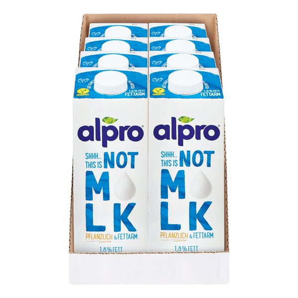 Bild 1 von Alpro Not Milk Drink 1,8% Fett 1 Liter, 8er Pack