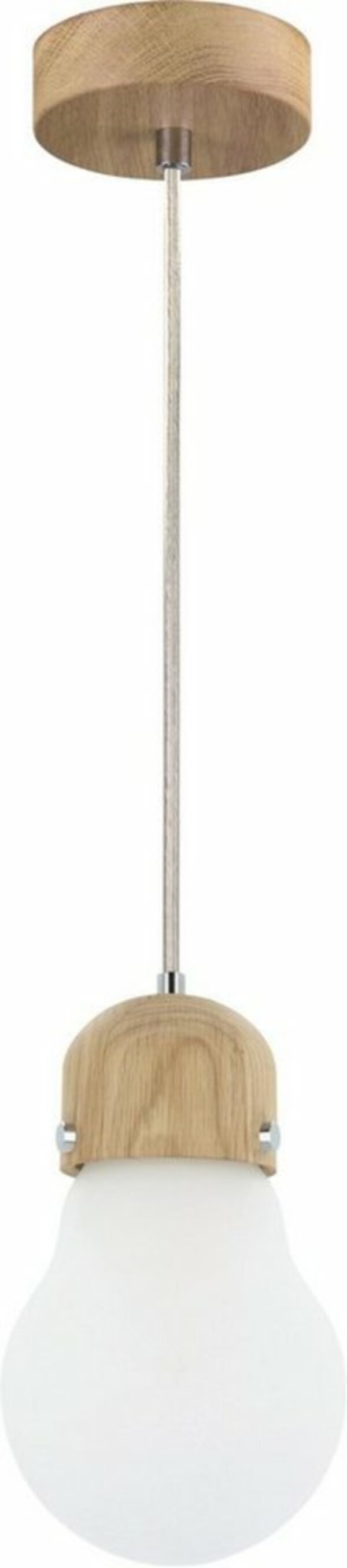 Bild 1 von BRITOP LIGHTING Pendelleuchte »BULB WOOD«, Hängeleuchte, Naturprodukt aus Eichenholz, Nachhaltig mit FSC®-Zertifikat, Hochwertiger Schirm aus Glas, Kabel kürzbar, Made in EU