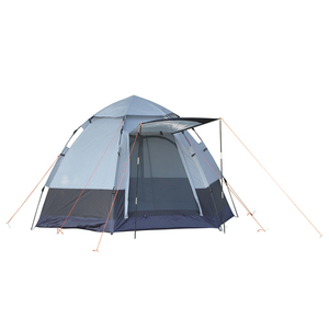 Outsunny Campingzelt für 3-4 Personen Familienzelt Kuppelzelt 210T PU3000mm einfache Einrichtung Stahl Glasfaser Grau+Schwarz 2,6 x 2,6 x 1,5 m