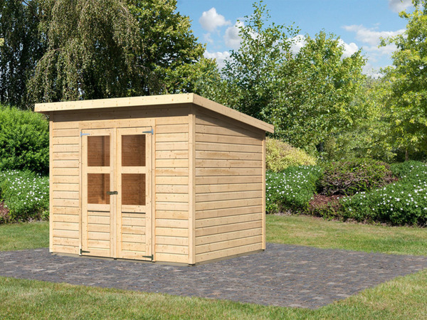 Bild 2 von Karibu 14 mm Gartenhaus »Pyrmont 4«, aus Holz, naturbelassen, 5,02 qm