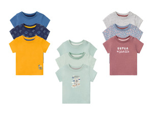 LUPILU® Baby T-Shirt, 3 Stück, mit Bio-Baumwolle