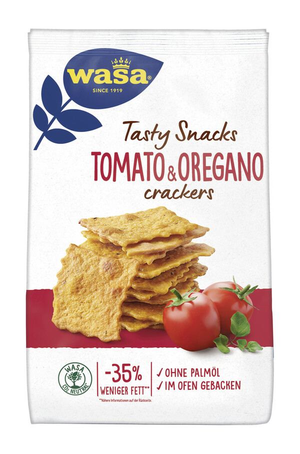 Bild 1 von Wasa Tasty Snacks Tomato & Oregano Crackers 160G