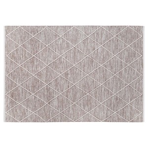 HOMCOM Teppich aus Baumwolle Braun 240 x 170 x 0,7 cm